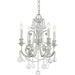 Regis 4 Light Clear Crystal Olde Silver Mini Chandelier - Chandeliers