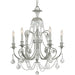 Regis 6 Light Clear Crystal Olde Silver Chandelier - Chandeliers