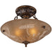 Restoration Golden Bronze Semi Flush Mount - Semi-Flushmounts