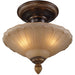 Restoration Golden Bronze Semi Flush Mount - Semi-Flushmounts