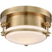 Riley Satin Brass Flush Mount - Flushmounts