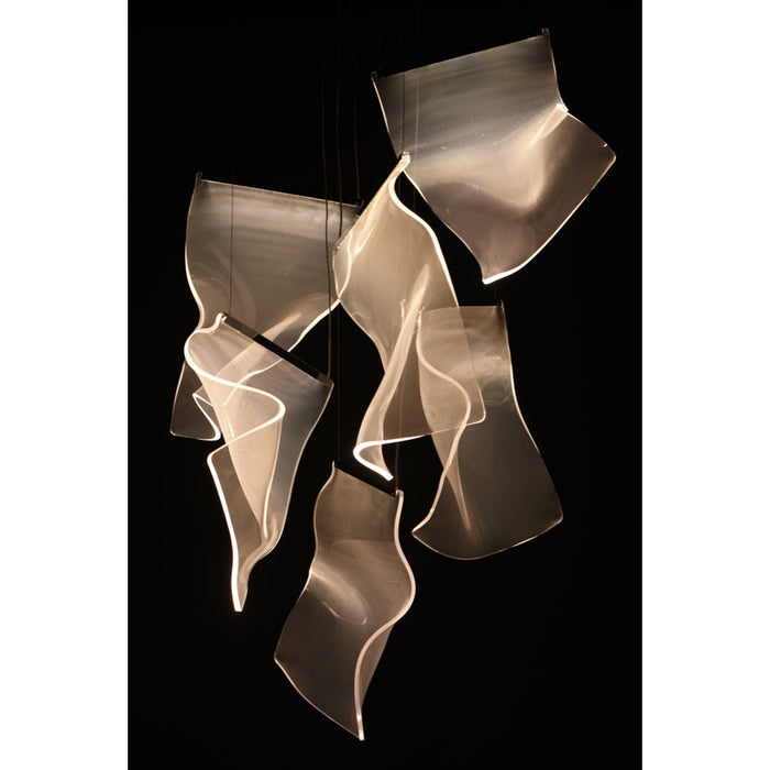 Rinkle Polished Chrome LED Multi-Light Pendant - Pendants