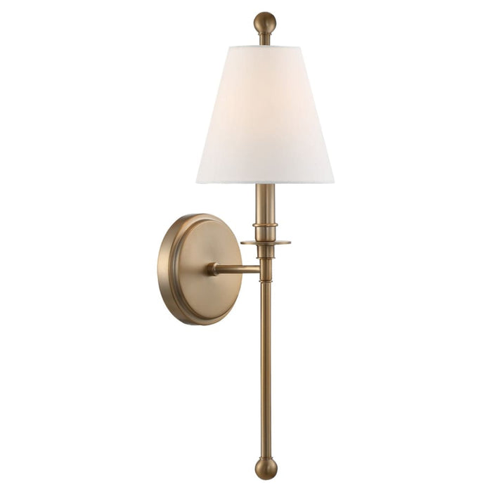 Riverdale 1 Light Aged Brass Sconce - Wall Sconces