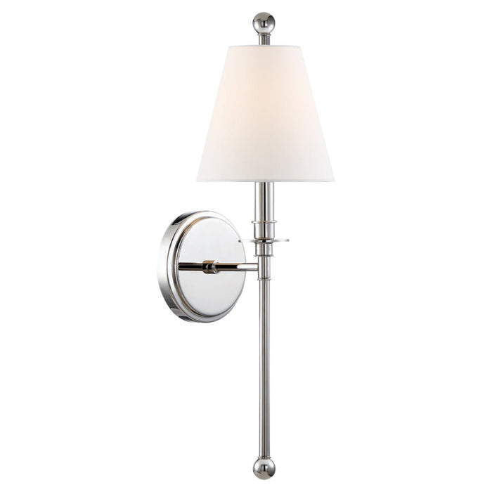Riverdale 1 Light Polished Nickel Sconce - Wall Sconces