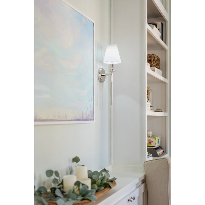 Riverdale 1 Light Polished Nickel Sconce - Wall Sconces