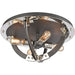 Riveted Plate Silverdust Iron Polished Nickel Flush Mount - Flushmounts