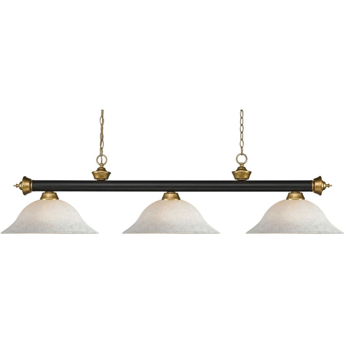Riviera Bronze Satin Gold Island Billiard Pendant | theLightShop