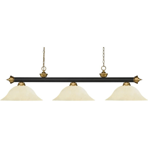 Riviera Bronze Satin Gold Island Billiard Pendant | theLightShop