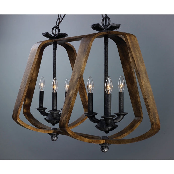 Road House Barn Wood / Iron Ore Linear Pendant - Pendants