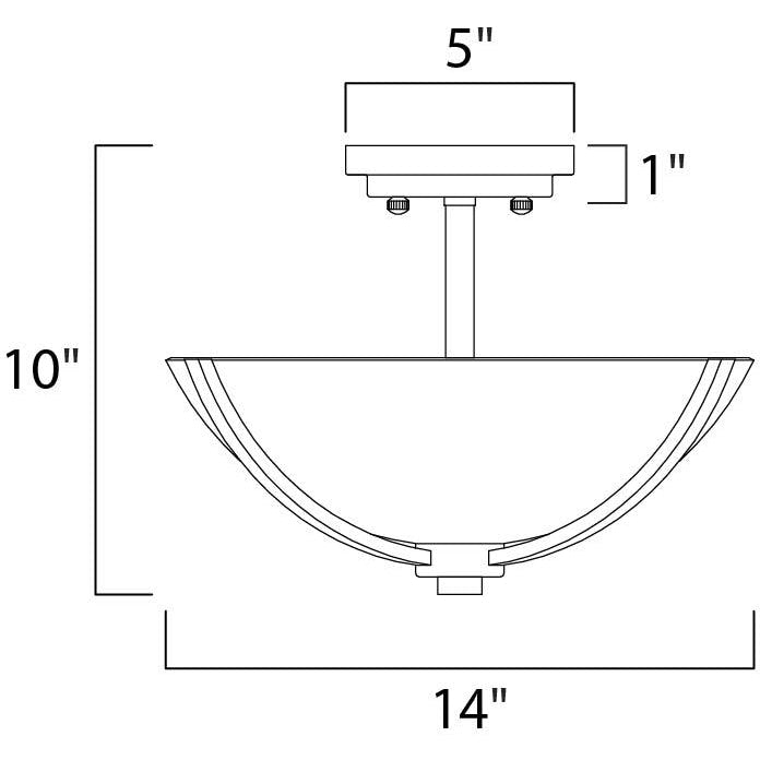 Rocco Polished Chrome Semi-Flush Mount - Semi-Flushmounts