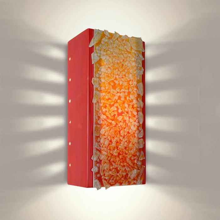 Rocky Matador Red and Multi Fire Wall Sconce - Wall Sconce