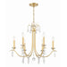 Rollins Antique Gold 6 Light Crystal Chandelier Crystorama ROL-18816-GA