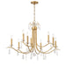 Rollins Antique Gold 9 Light Crystal Chandelier Crystorama ROL-18819-GA