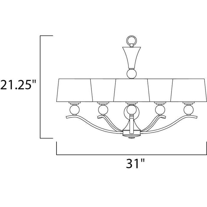 Rondo Polished Nickel Chandelier - Chandeliers