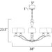 Rondo Polished Nickel Chandelier - Chandeliers