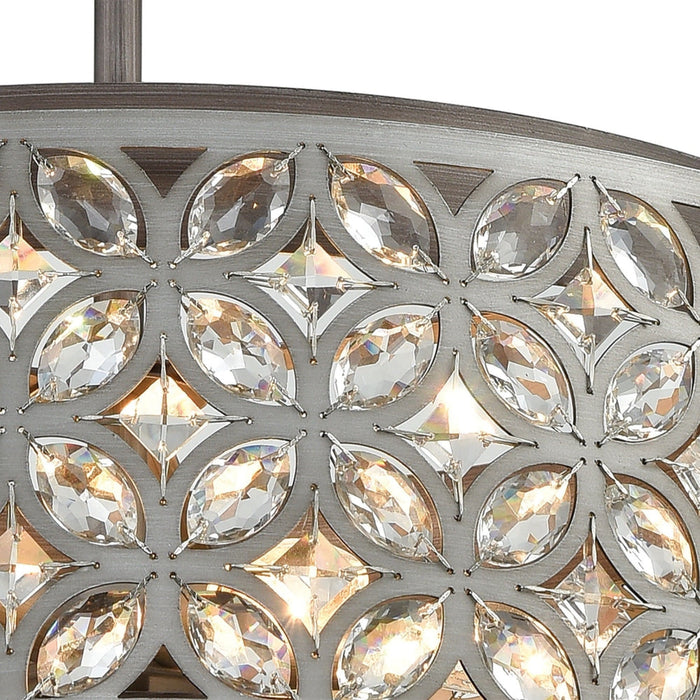 Rosslyn Weathered Zinc Matte Silver Pendant - Pendants