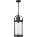 Roundhouse Black Outdoor Chain Mount Ceiling Fixture | theLightShop