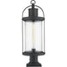 Roundhouse Black Outdoor Pier Mounted Fixture | theLightShop