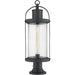 Roundhouse Black Outdoor Pier Mounted Fixture | theLightShop