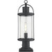 Roundhouse Black Outdoor Pier Mounted Fixture | theLightShop