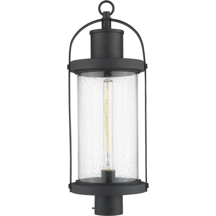 Roundhouse Black Outdoor Post Mount Fixture | theLightShop