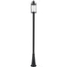 Roundhouse Black Outdoor Post Mounted Fixture | theLightShop