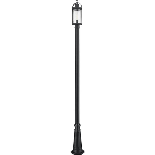 Roundhouse Black Outdoor Post Mounted Fixture | theLightShop