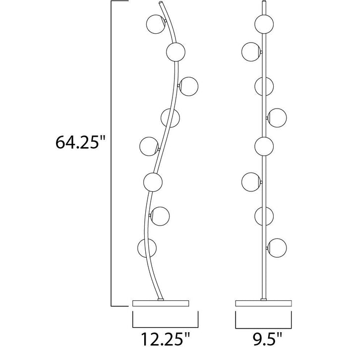 Rover Metallic Gold LED Floor Lamp - Floor Lamps