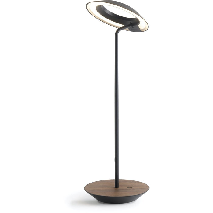Royyo Desk Lamp Matte Black body Oiled Walnut base plate - Desk Lamp