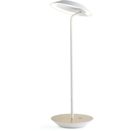 Royyo Desk Lamp Matte White body Brushed Brass base plate - Desk Lamp