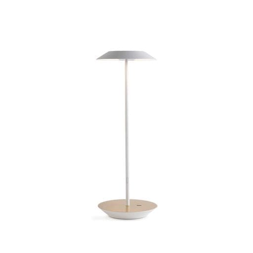 Royyo Desk Lamp Matte White body Brushed Brass base plate - Desk Lamps