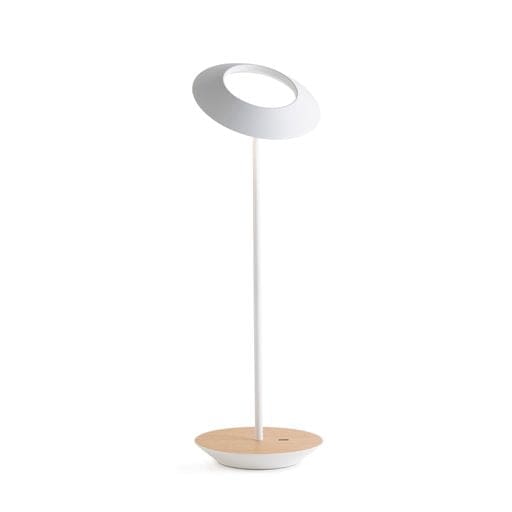 Royyo Desk Lamp Matte White body White Oak base plate - Desk Lamps