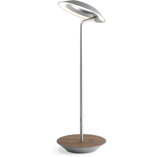 Royyo Desk Lamp Silver body Oiled Walnut base plate - Desk Lamp