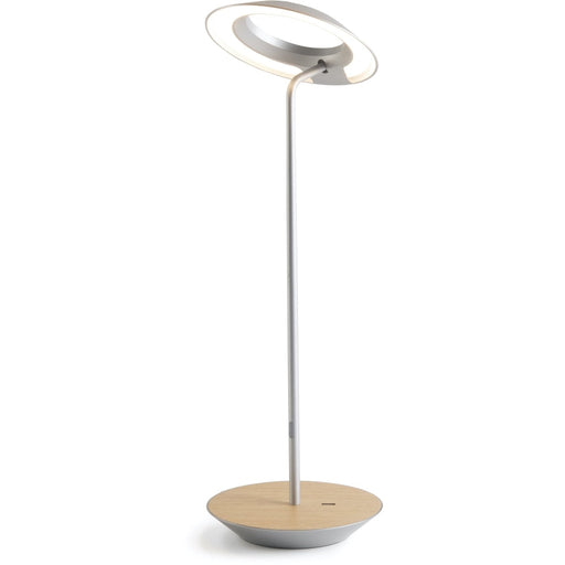 Royyo Desk Lamp Silver body White Oak base plate - Desk Lamp