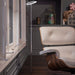 Royyo Floor Lamp Chrome Body White Oak base plate - Floor Lamps