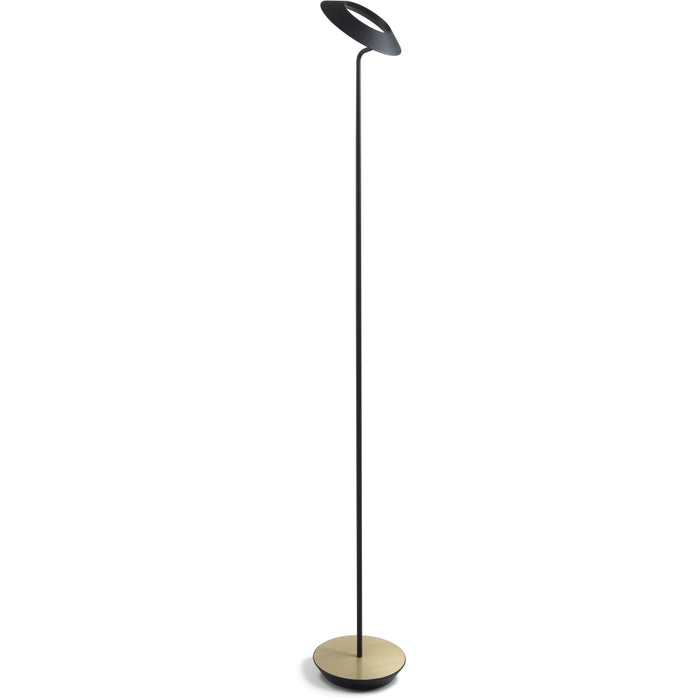 Royyo Floor Lamp Matte Black Body Brushed Brass base plate - Floor Lamp