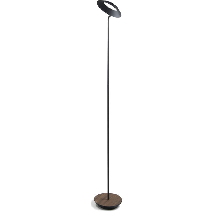 Royyo Floor Lamp Matte Black Body Oiled Walnut base plate - Floor Lamp