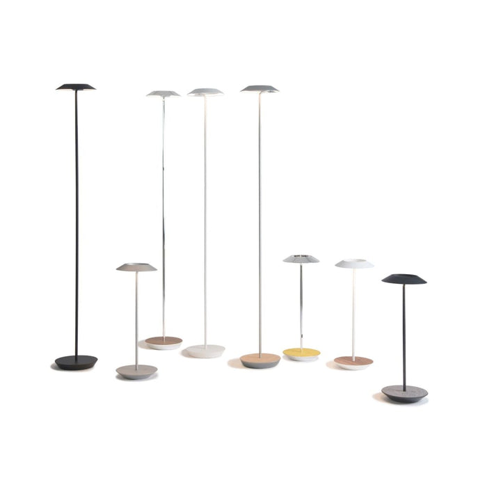 Royyo Floor Lamp Matte White Body Azure Felt base plate - Floor Lamp