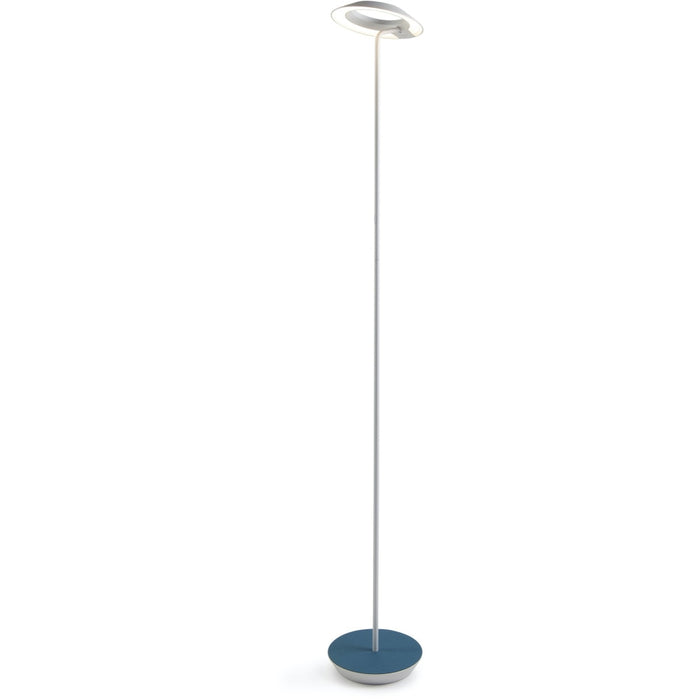 Royyo Floor Lamp Matte White Body Azure Felt base plate - Floor Lamp