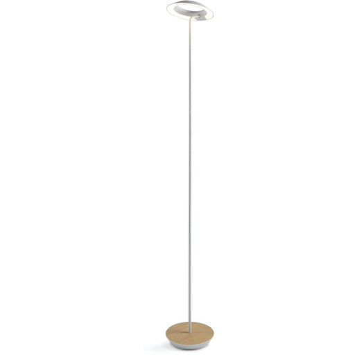 Royyo Floor Lamp Matte White Body White Oak base plate - Floor Lamp
