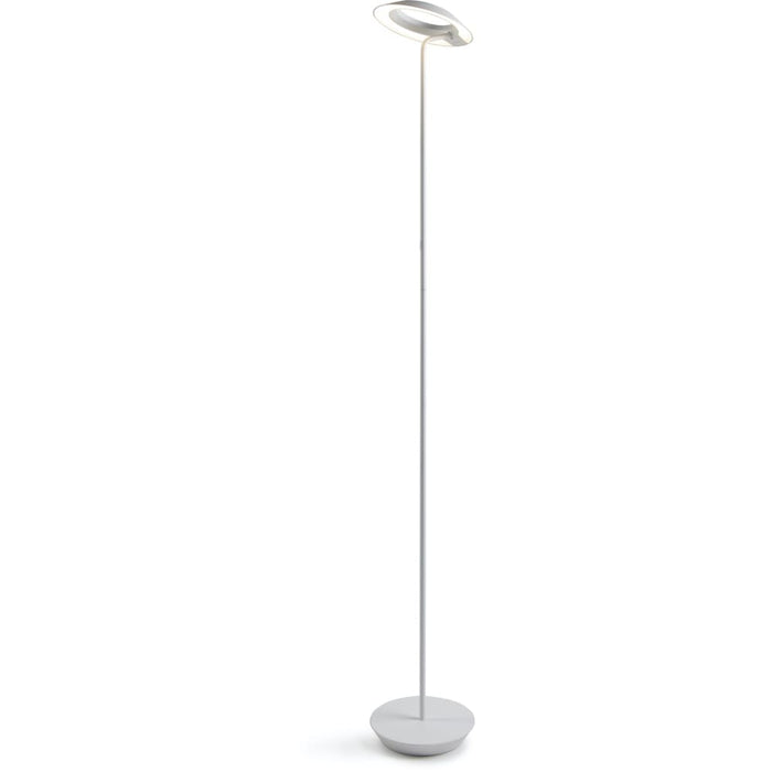 Royyo Floor Lamp Matte White Body Oiled Walnut base plate - Floor Lamp