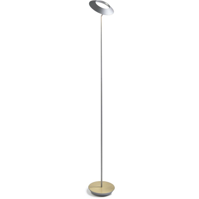 Royyo Floor Lamp Silver Body Brushed Brass base plate - Floor Lamp