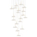 Royyo Pendant (Circular with 19 pendants) Matte White with Gold accent Matte White Canopy - Pendant