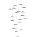 Royyo Pendant (Circular with 19 pendants) Silver Silver Canopy - Pendant