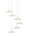 Royyo Pendant (Circular with 6 pendants) Matte White with Gold accent Matte White Canopy - Pendant