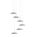 Royyo Pendant (Circular with 6 pendants) Silver Silver Canopy - Pendant