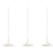 Royyo Pendant (linear with 3 pendants) Matte White with Gold accent Matte White Canopy - Pendant