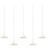 Royyo Pendant (linear with 5 pendants) Matte White with Gold Matte White Canopy - Pendant