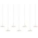 Royyo Pendant (linear with 7 pendants) Matte White with Gold accent Matte White Canopy - Pendant