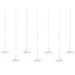 Royyo Pendant (linear with 7 pendants) Matte White with Gold accent Matte White Canopy - Pendant